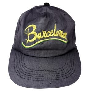 Barcelona Strapback Hat Blue One Size Adjustable Embroidered Outdoor